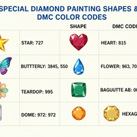 Farbcodes bei Sonderformen von Diamanten - Diamond Painting Tipps