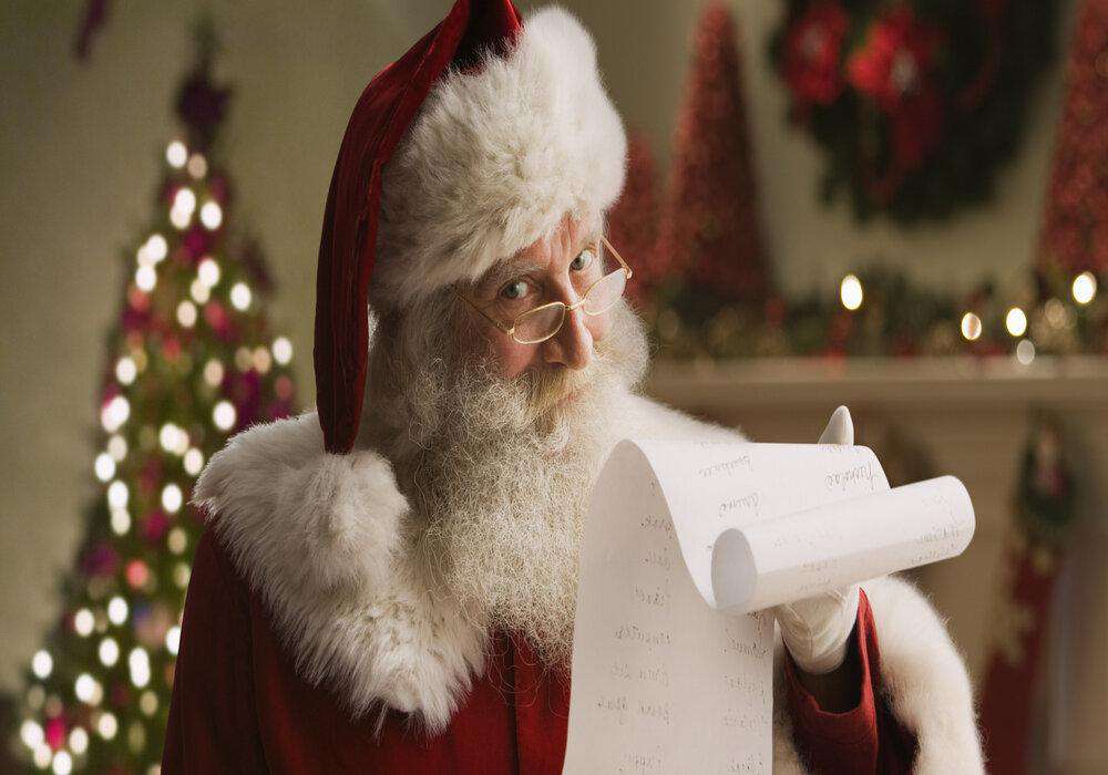 De Kerstman met Zijn Lijst