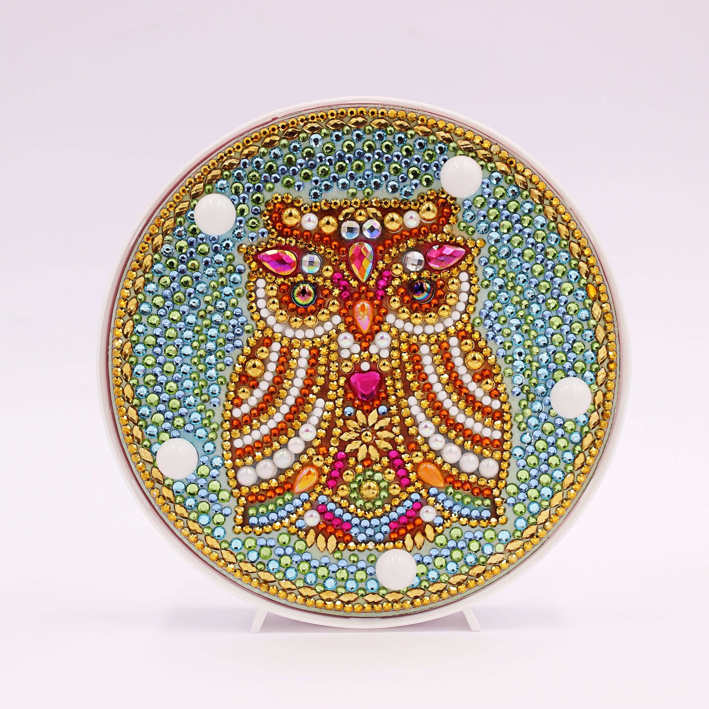 Rond Diamond Painting Lampje Slaperige Uil