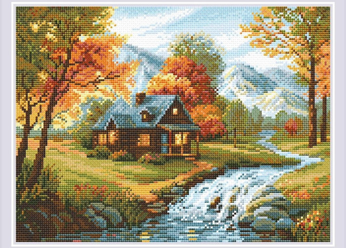 Landschaftsmalerei mit Diamond Painting auf Leinwand
