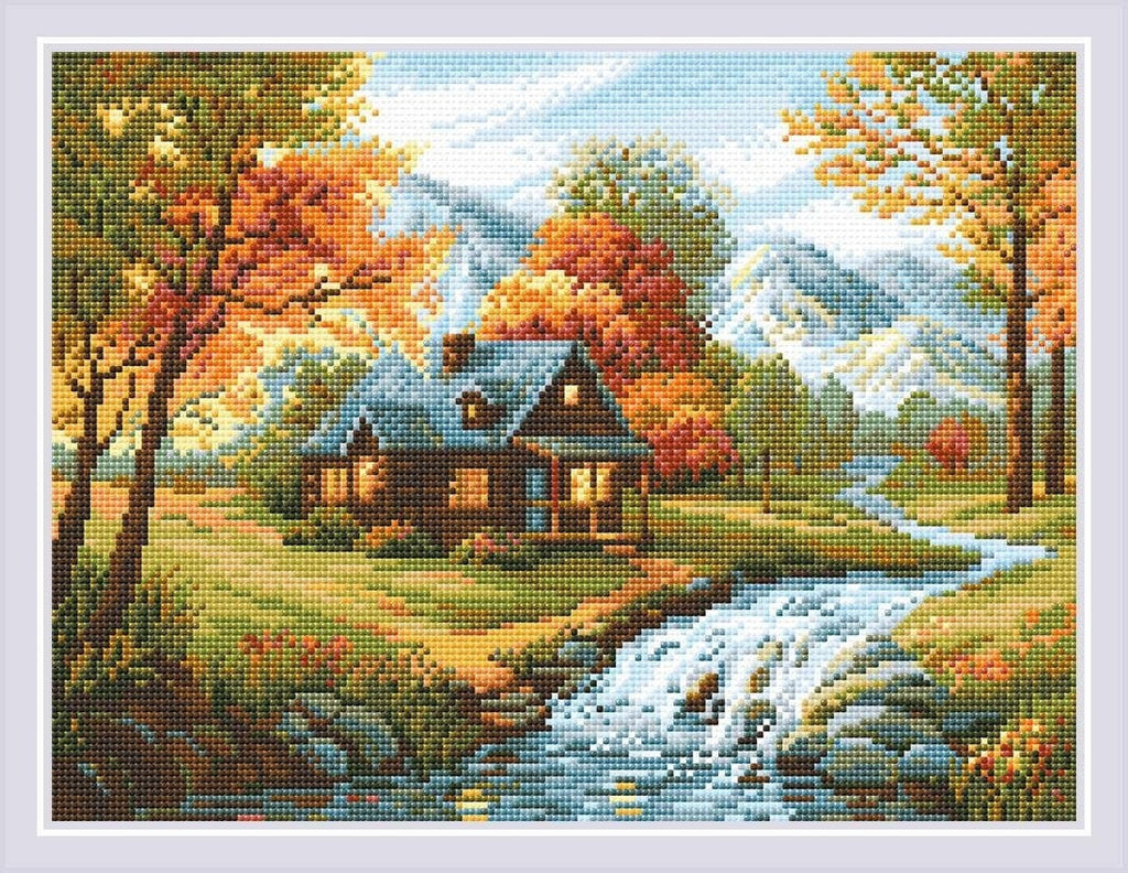 Landschaftsmalerei mit Diamond Painting auf Leinwand