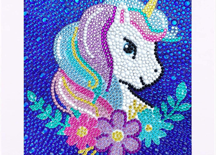 Magische Einhörner in Diamond Painting auf Leinwand