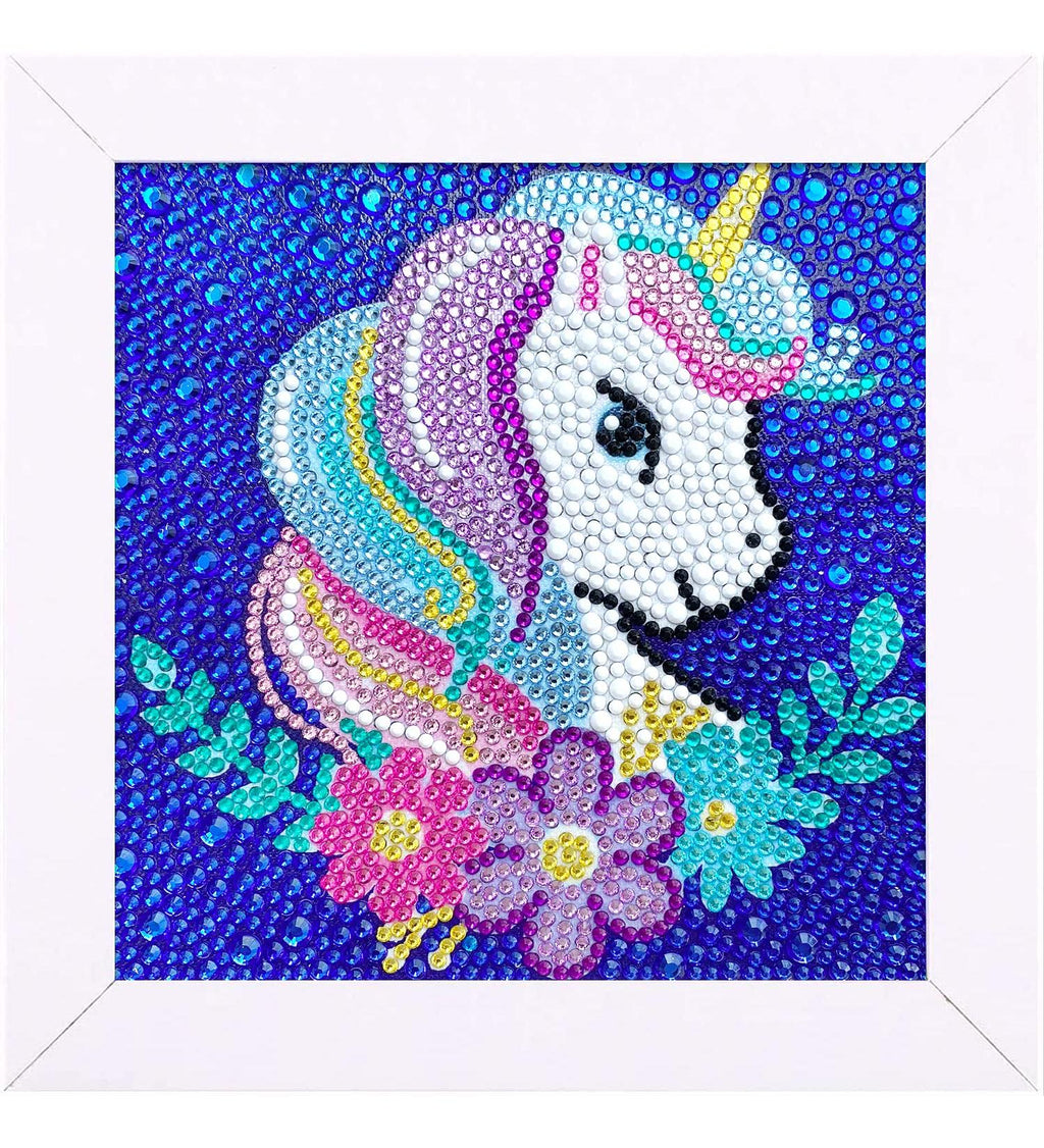 Magische Einhörner in Diamond Painting auf Leinwand