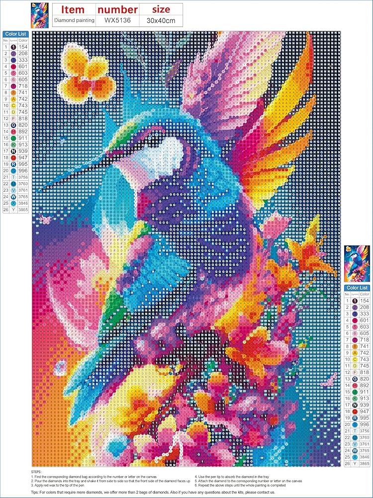 Kreative Verwendung von Farben in Diamond Painting auf Leinwand