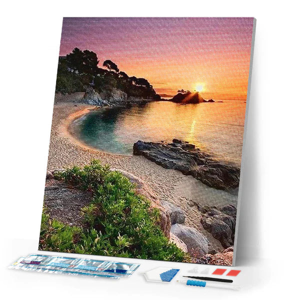 Sonnenuntergang am Strand - Tipps fuer dein Diamond Painting