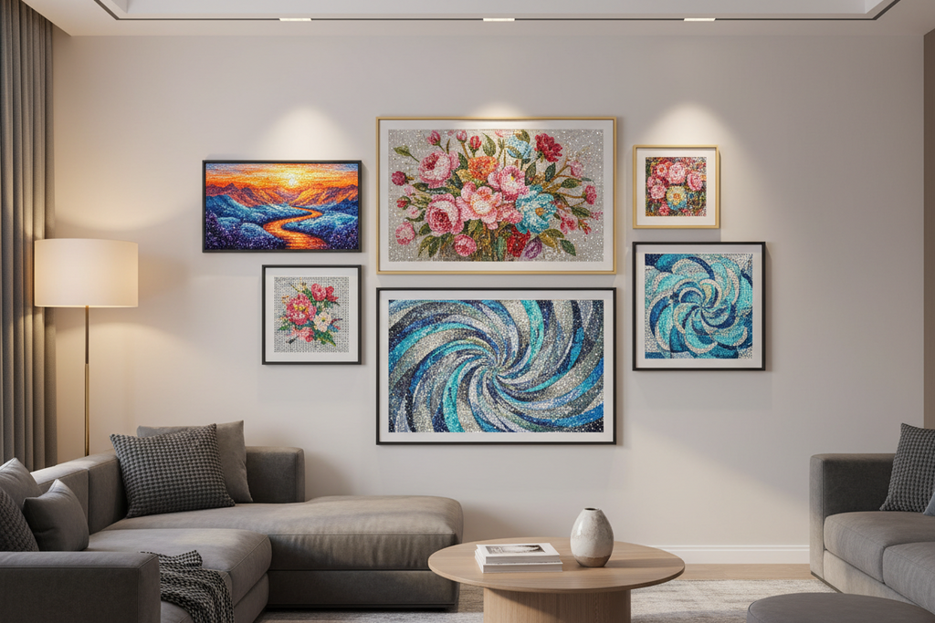 Diamond Painting als Wanddekoration inszenieren