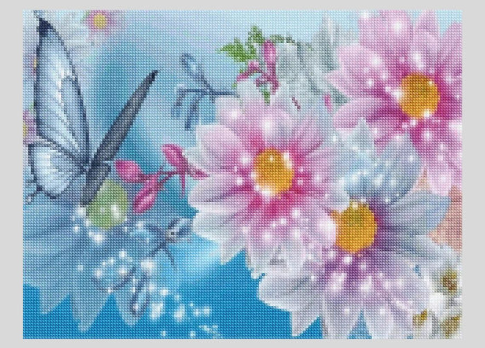 Glamouröse Glitzer-Diamanten auf Leinwand