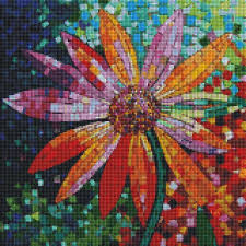 Blumenmuster auf Leinwand