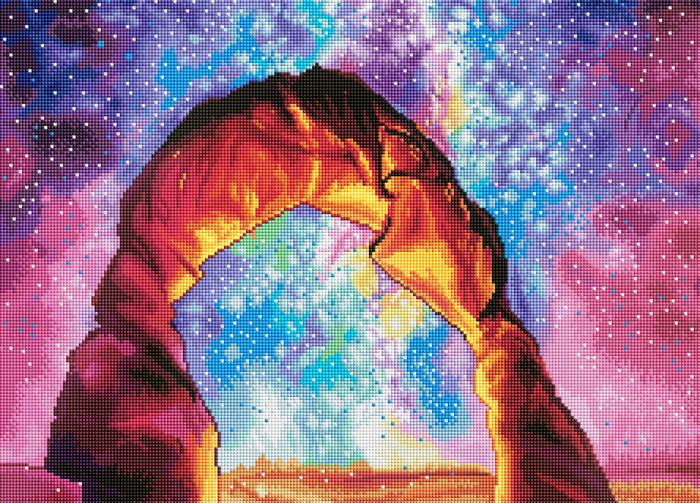 Weltraumgalaxien in leuchtenden Farben - Diamond Painting Tipps