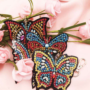 Schmetterling Schlüsselanhänger Diamond Painting