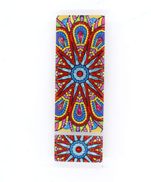 Bunter Mandala Diamond Painting Stiftehalter mit Schmuckstein-Muster