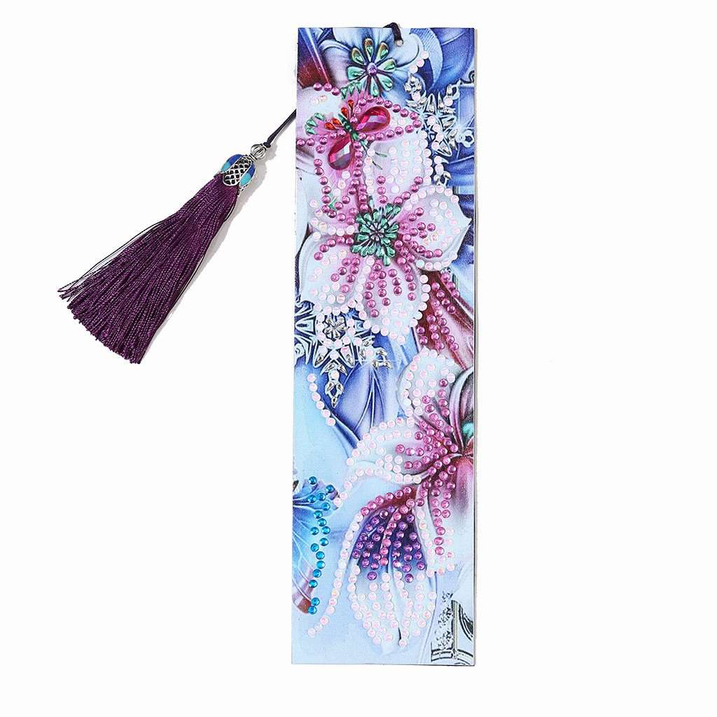 Lesezeichen Blüte Diamond Painting Set