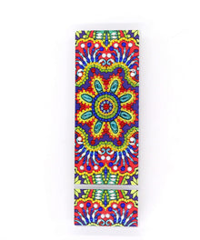 Rot-blauer Mandala Diamond Painting Stiftehalter mit Schmuckstein-Muster