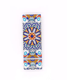 Blau-silberner Mandala Diamond Painting Stiftehalter mit Schmuckstein-Muster