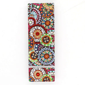 Bunter Kreis-Mandala Diamond Painting Stiftehalter mit Schmucksteinen