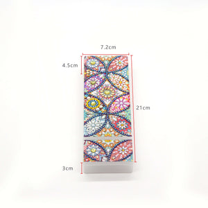 Blumen Diamond Painting Stiftehalter mit bunter Schmuckstein-Oberseite, Bild 2