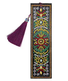 Lesezeichen Mandala Schwarz Gelb Diamond Painting