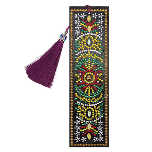 Lesezeichen Mandala Schwarz Gelb Diamond Painting
