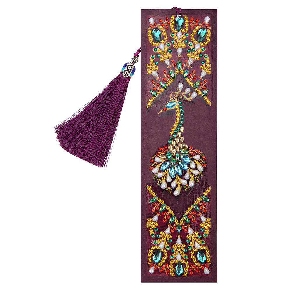 Lesezeichen Mandala Pfau Diamond Painting