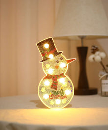 Leuchtender Schneemann - Diamond Painting Weihnachtsdekoration