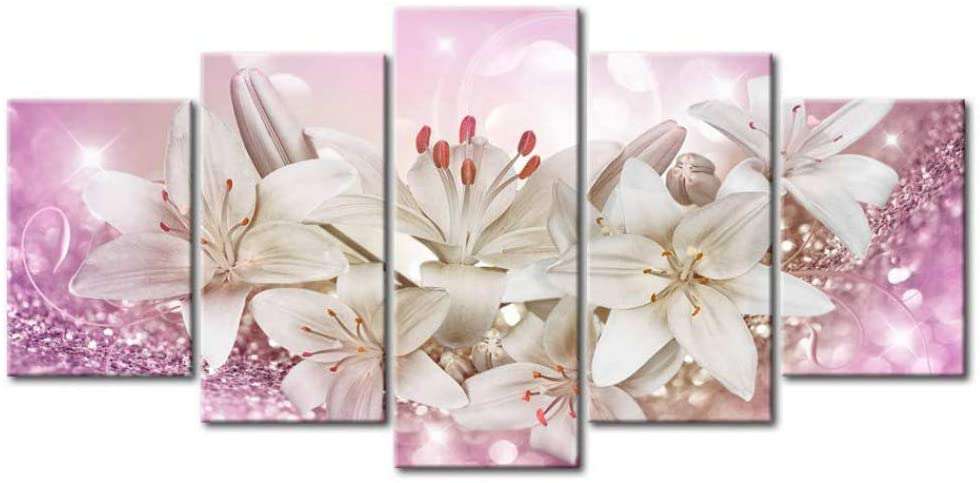 Glitzernde Blumen Pentaptychon Diamond Painting