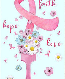 Rosa Schleife Glaube Liebe Hoffnung Diamond Painting