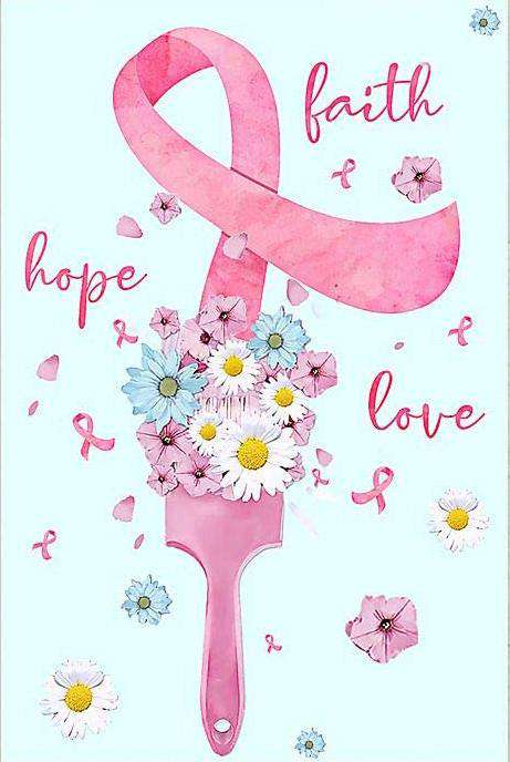 Rosa Schleife Glaube Liebe Hoffnung Diamond Painting