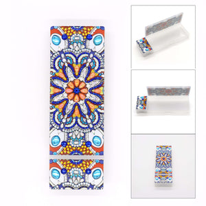 Blau-silberner Mandala Diamond Painting Stiftehalter mit Schmuckstein-Muster, Bild 3