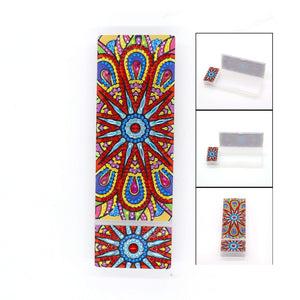 Bunter Mandala Diamond Painting Stiftehalter mit Schmuckstein-Muster, Bild 3