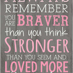 Always Remember Spruch Diamond Painting mit rosa Schrift
