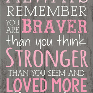 Always Remember Spruch Diamond Painting mit rosa Schrift