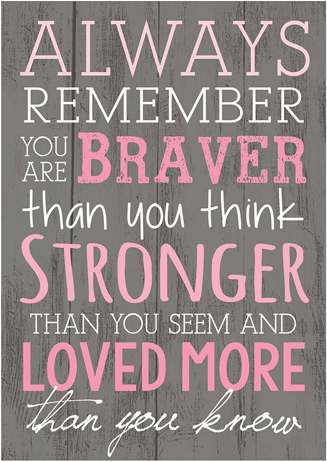 Always Remember Spruch Diamond Painting mit rosa Schrift