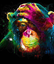 Bunter Affe Portrait Diamond Painting
