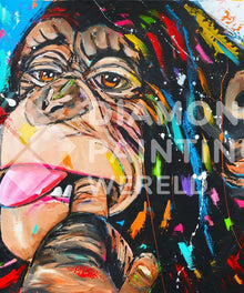 Affe mit Zunge | Exklusiv - Edition (Exklusiv - Edition) - Diamond Painting Motiv