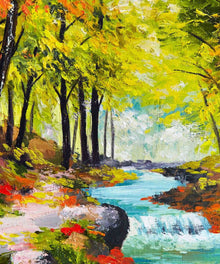 Kunstvoller Wald Landschaft Diamond Painting