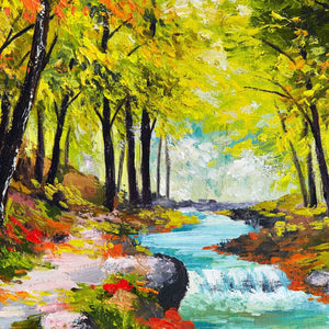 Kunstvoller Wald Landschaft Diamond Painting