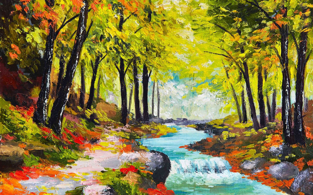 Kunstvoller Wald Landschaft Diamond Painting