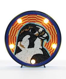 Runde Adler Diamond Painting Lampe mit leuchtenden Punkten