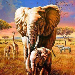 Afrikanische Elefanten Diamond Painting