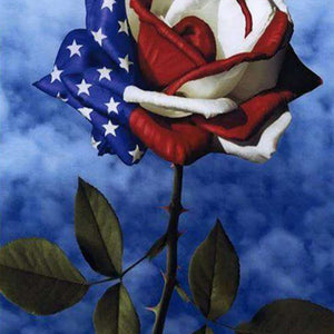 Rose Amerikanische Flagge Diamond Painting