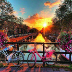 Amsterdamer Kanal Sonnenuntergang Diamond Painting