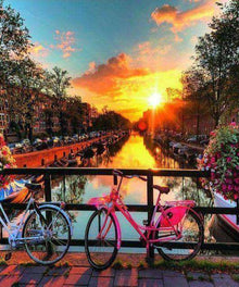 Amsterdamer Kanal Sonnenuntergang Diamond Painting