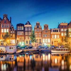Amsterdam Amstel Kanalblick Diamond Painting