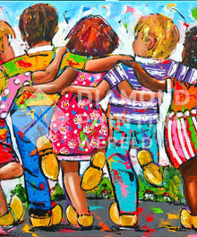 Arm in Arm - Diamond Painting Freundschaftsmotiv