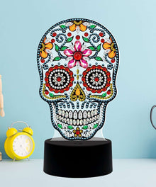 DP Lampe Künstlerischer Schädel Diamond Painting Leuchte