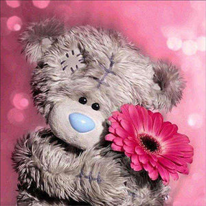 Bär mit Blume Diamond Painting