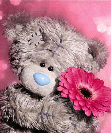 Bär mit Blume Diamond Painting
