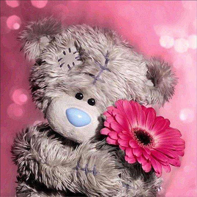 Bär mit Blume Diamond Painting