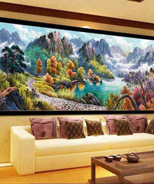 Berge See Großformat Diamond Painting