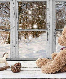 Bär am Winterfenster Diamond Painting